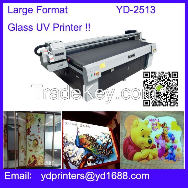 High quality large format uv glass inkjet printer in China