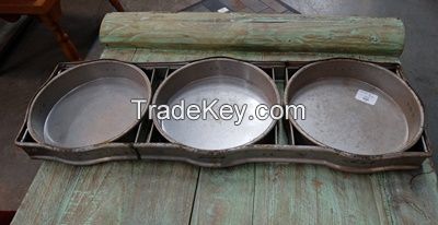 3 Round Industrial Tray