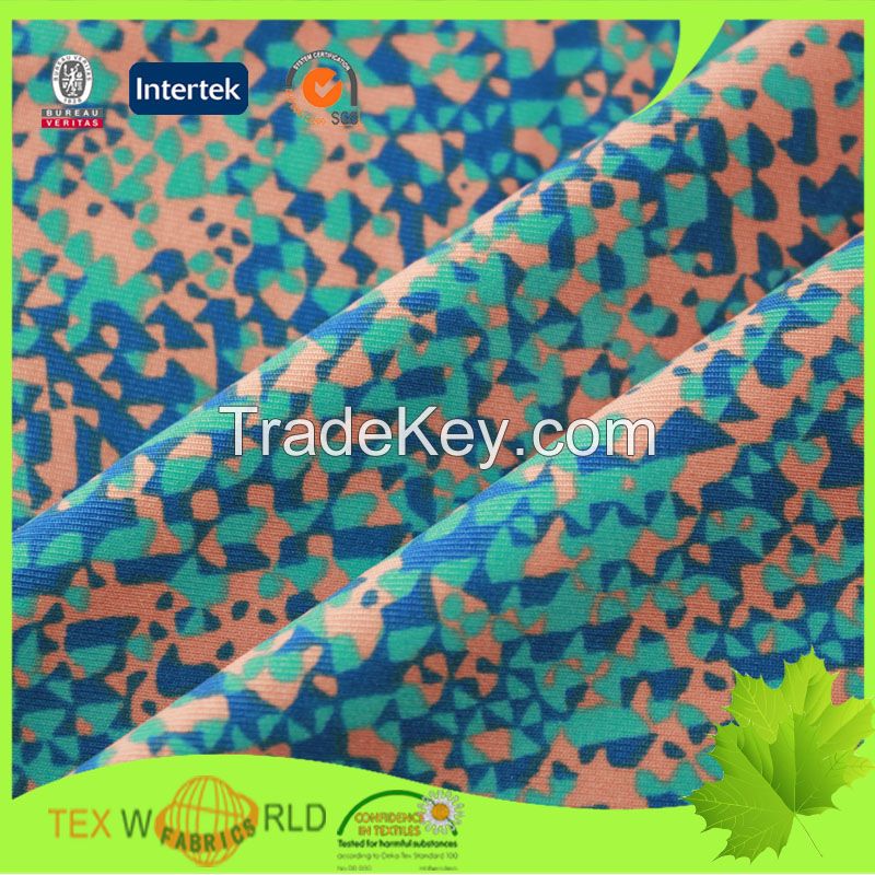 Textile Knit Printing Stretch Single Jersey Lingerie Fabric (JNE1107)