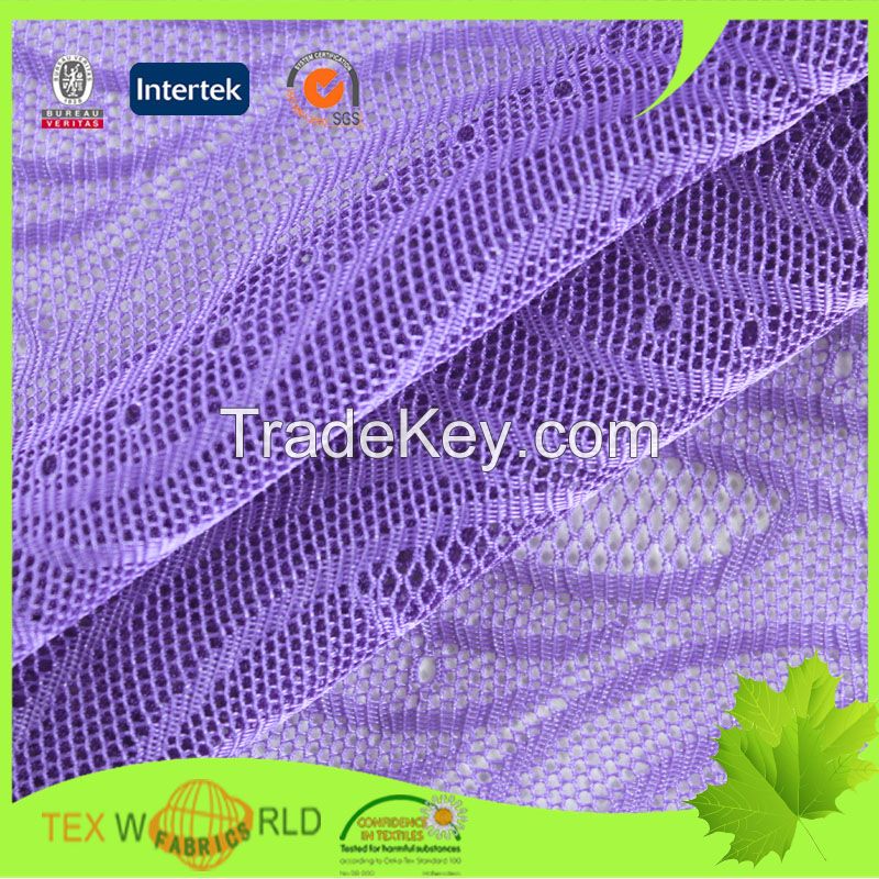 Nylon Knitted Spandex Stretch Jacuqard Lace Mesh Underwear Fabric