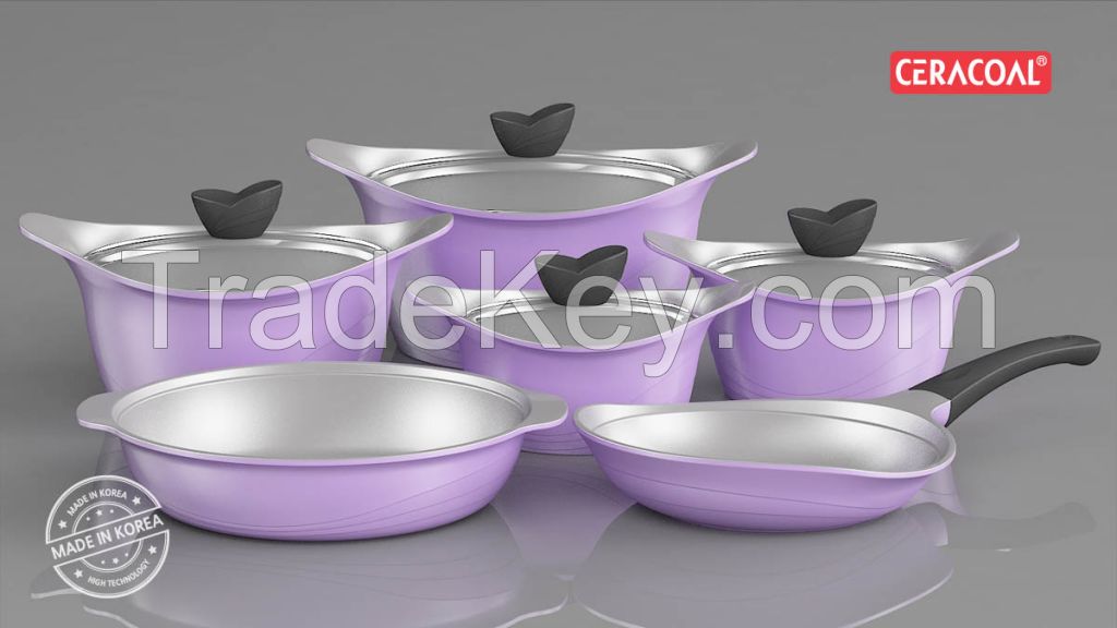 CERACOAL LIA COOKWARE SET - 12PCS