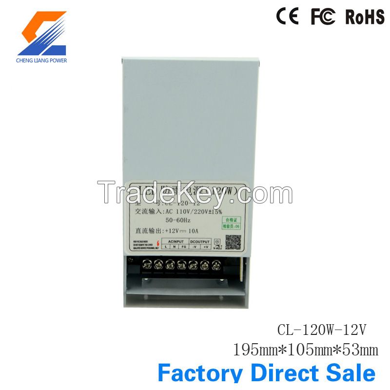 12V 120W Constant Voltage LED Switch Power Supply With CE, ROHS, FCC