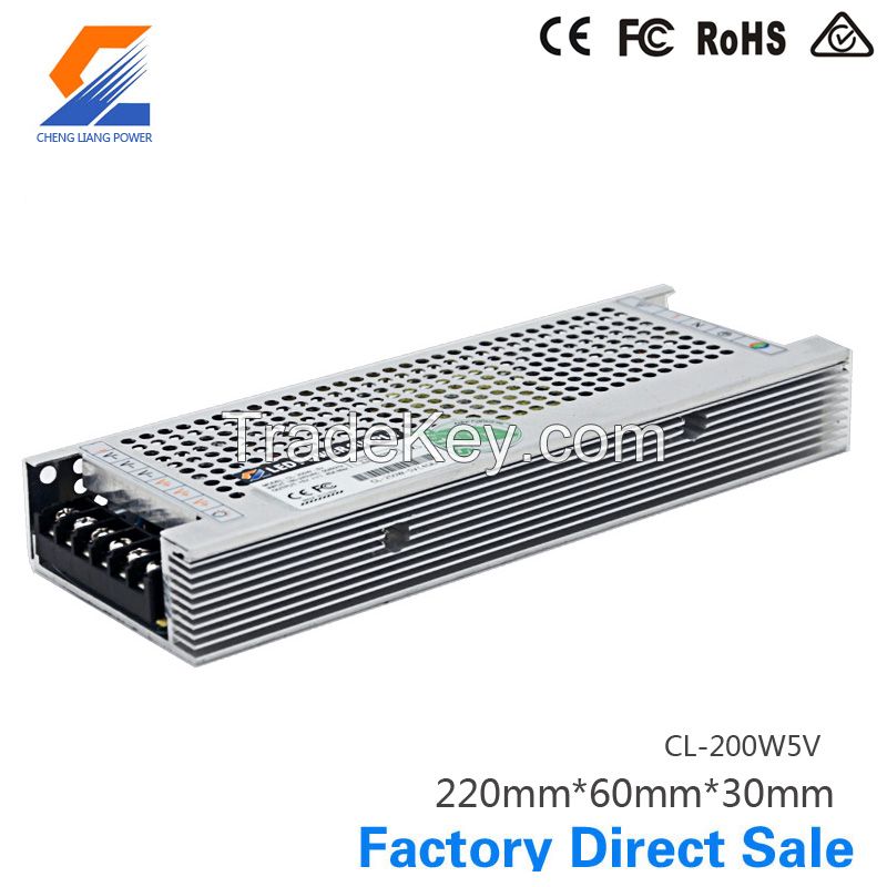 CE, ROHS, FCC Approved 5V 200W Constant Voltage LED Switch Power Supply