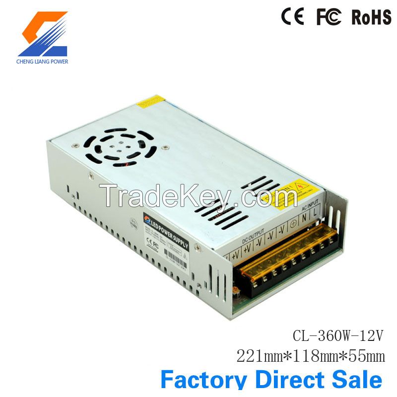 12V 360W Constant Voltage LED Switch Power Supply With CE, ROHS, FCC