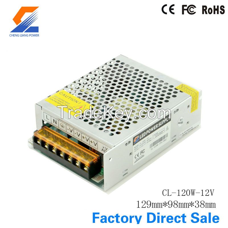 120W 12V Constant Voltage Ordinary LED Switching Power Supply With CE RoHS FCC