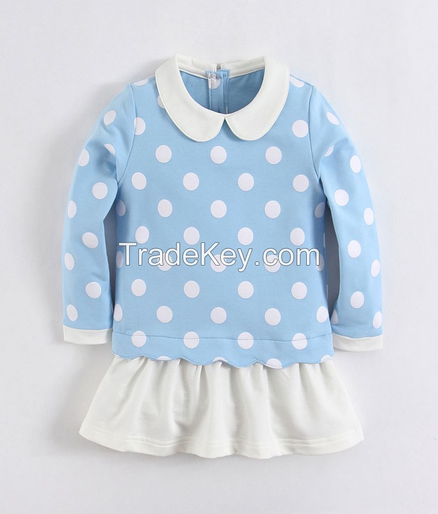 Wholesale Baby clothes cute fleece dress