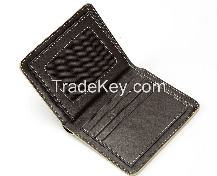 Fashion men personalized genuine leather wallet with high quality and card holder