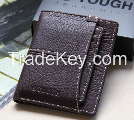 Fashion closure leather Cattlehide Wallets woth card holder