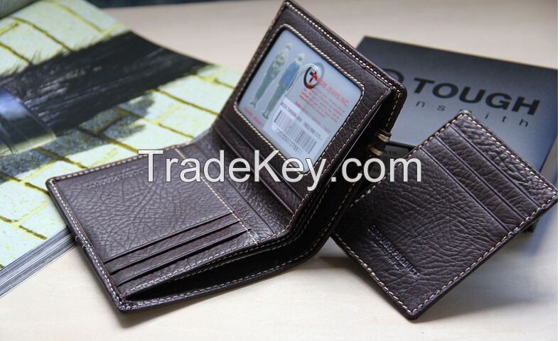 Fashion closure leather Cattlehide Wallets woth card holder