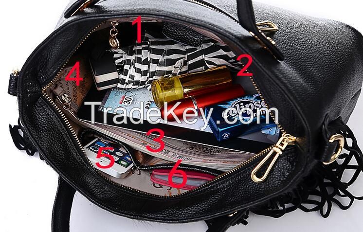 Womens Big Zipper stylish Genuine Leather Handbags