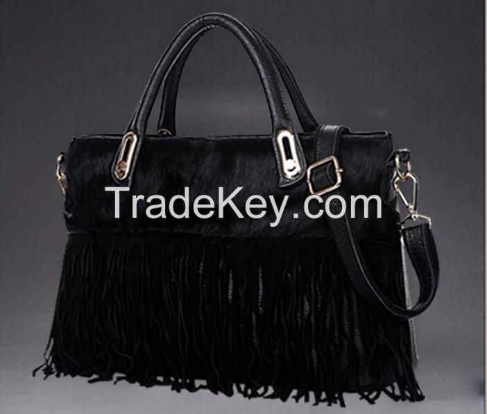 Womens Big Zipper stylish Genuine Leather Handbags