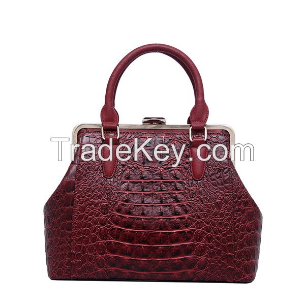 ladies PU office handbag alligator pattern