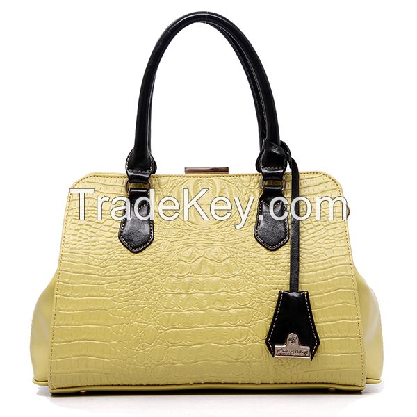 ladies PU office handbag alligator pattern OEM/ODM service