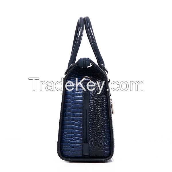 women handbag lady fashion bag alligater pattern front zipper decorati