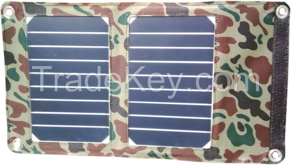 14W Mono Solar Panel Foldable Dual-port Portable Solar Charger