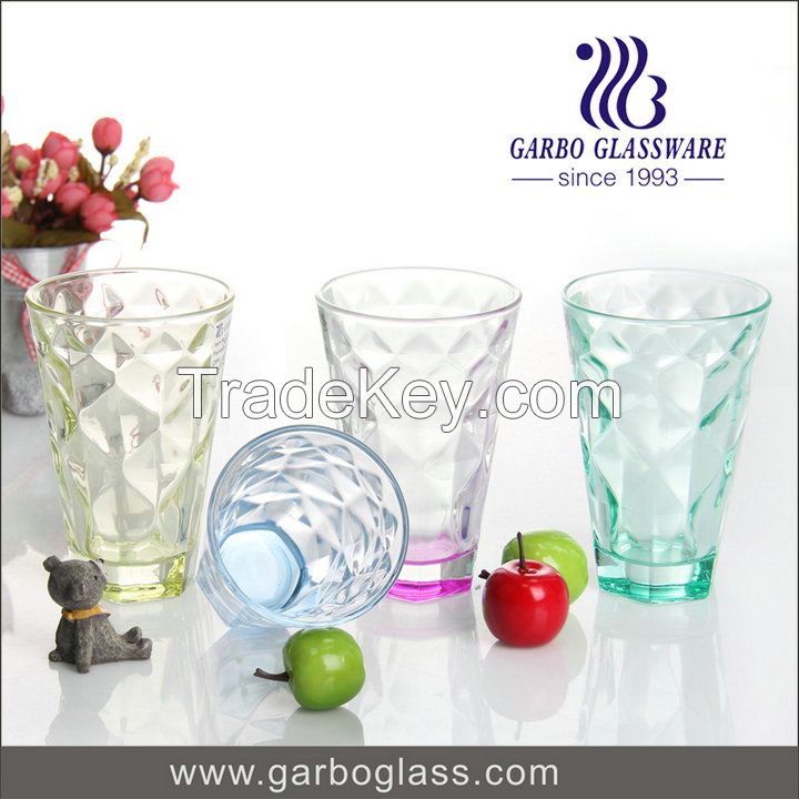 fancy colorful glass drinking ware pint glass cup