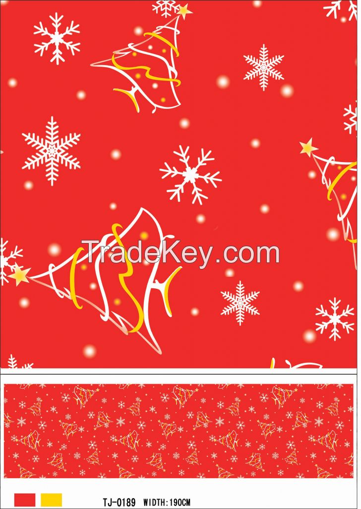 Christmas Festival decoration printed PVC tablecloth