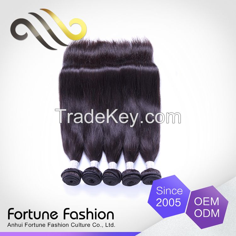2015 Fortune fashion hair 7A unprocessed Brazilian human hair straight 16 inch in Guanghzou 