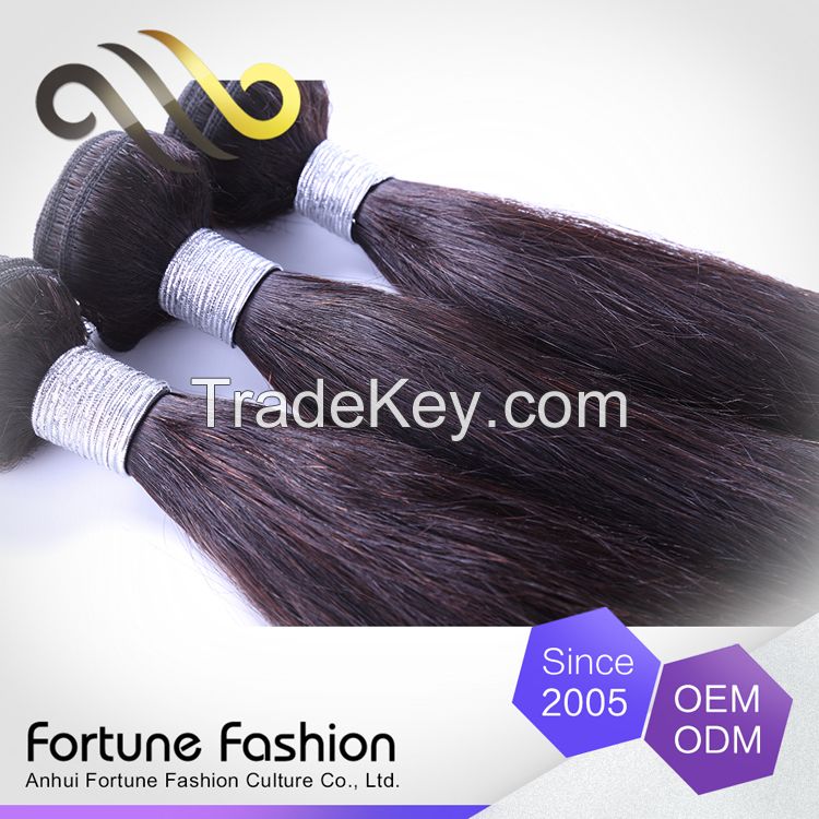 2015 Fortune fashion hair 7A unprocessed Brazilian human hair straight 16 inch in Guanghzou