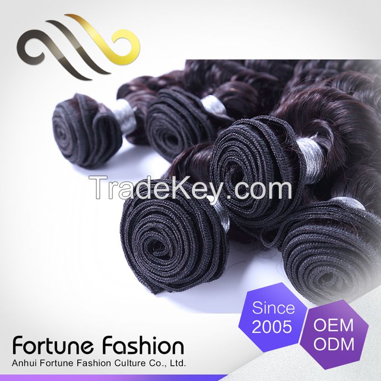 2015 wholesale china products virgin Peruvian human hair deep wave remy hair weave in anhui manufacturer