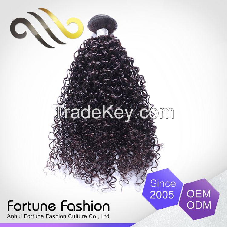 2015 hot sell China products 7A virgin Peruvian human hair kinky curly hair remy hair weave