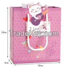 With Rope Handle Foldable Hello Kitty Paper Bag