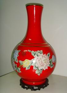 Chinese red vase