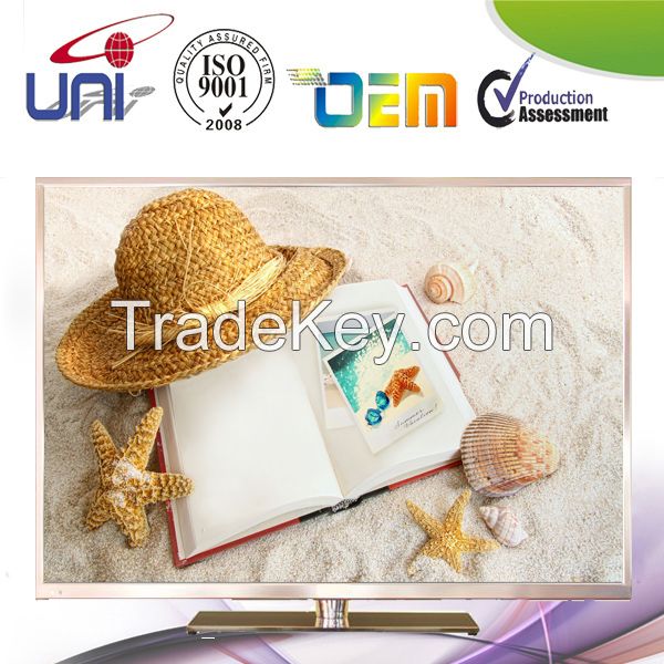 2015Fashion design, Sliver Metal super-slim ultra narrow bezel and great compatibility LED TV