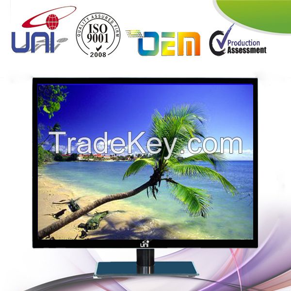 2015 Best selling product:32Inch LED TV with sliver metal narrow bezel and glass mechanics swivel stand