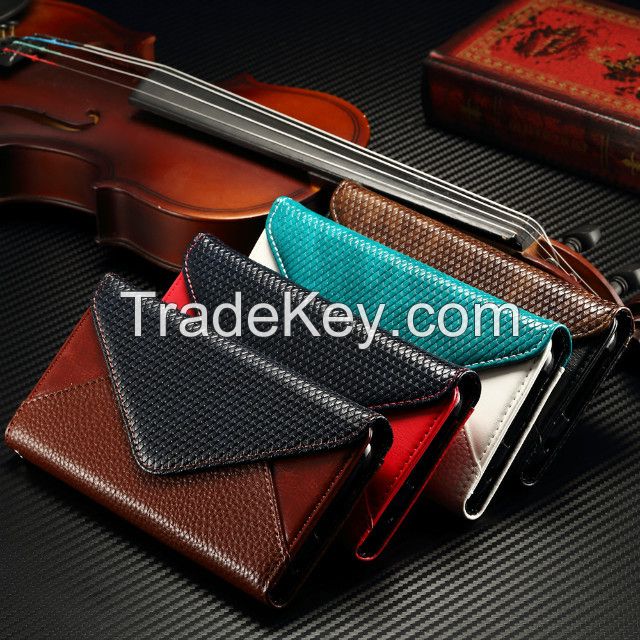 Samsung S6/S6 Edge Genuine Leather Cover Case Envelope Design