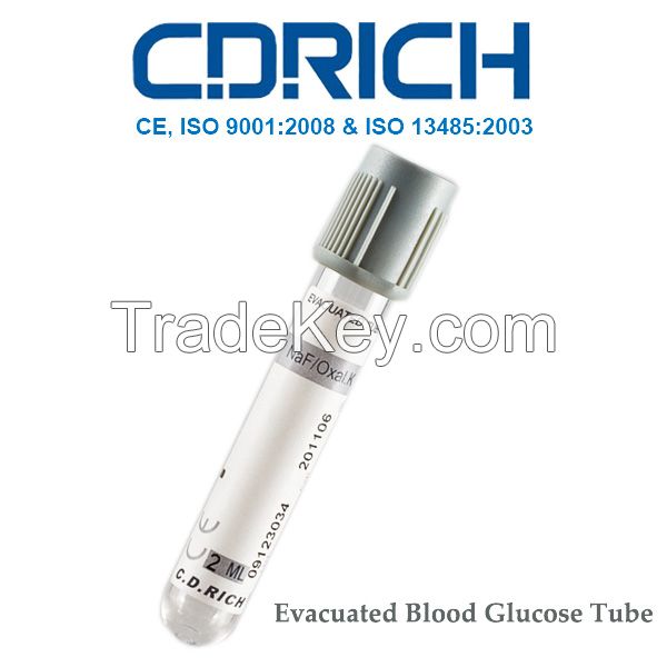 CDRICH Evacuated Blood Glucose Collection Glass/PET Tube