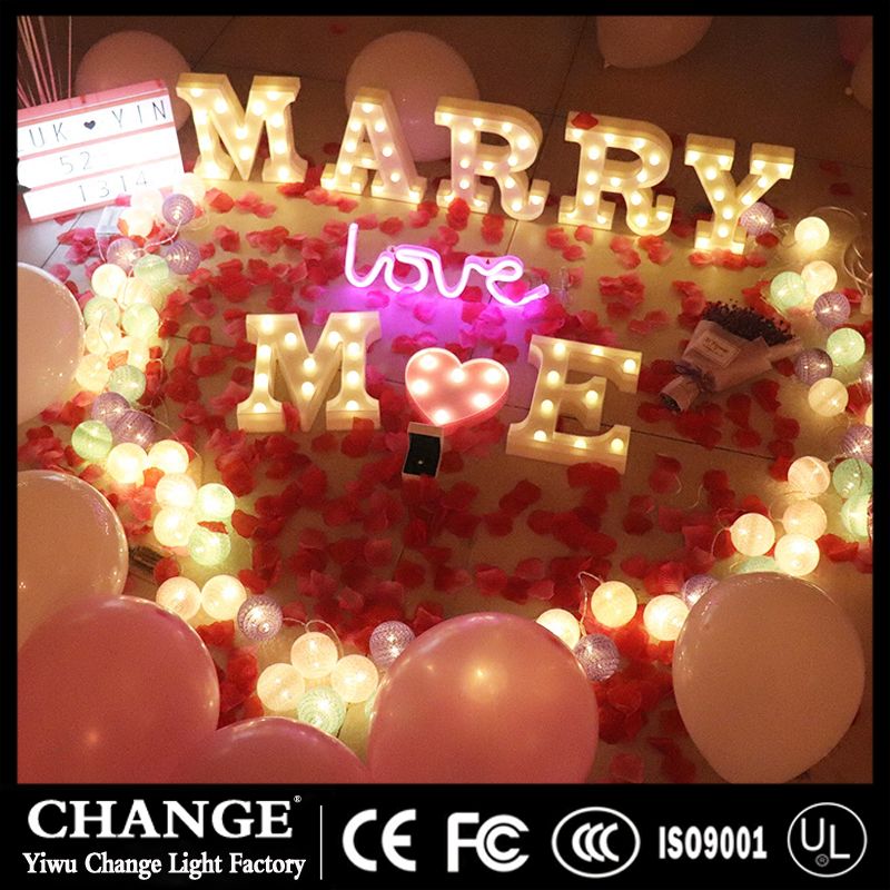 home decor DIY LED Letter Light night and Boxlight for Christmas Birthday Wedding Party