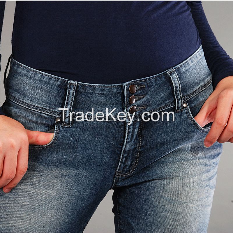 w006 Lady knit jeans, good stretch tight women jeans, wholesale women jeans