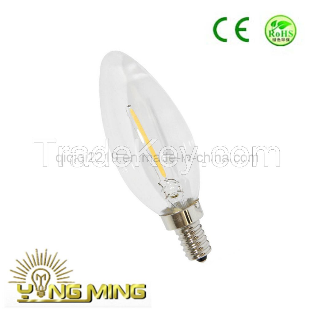 1.5W/3.5W E12/E14 Dimmable LED Filament Bulb with CE Approval