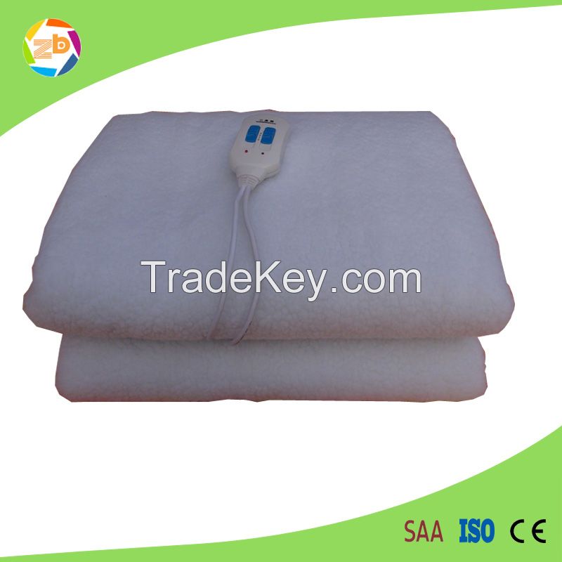 100% fleece king size washable detachable 3 sets controllers heating blanket