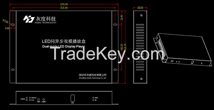 direct factory led display controller HD-A601 for 1080P full color sending card with CE