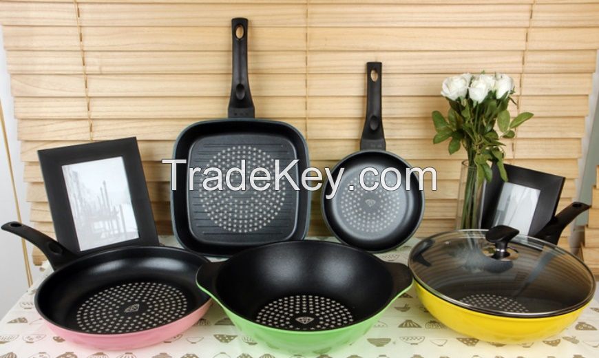 6PCS INTERCOOK DIAMOND FRY PAN