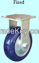 Industrial rigid ,swivel type , swivel with locking heavy duty blue nylon caster wheels