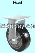 Industrial rigid ,Swivel with/without locking zinc plated industrial Rubber on aluminium caster wheel 