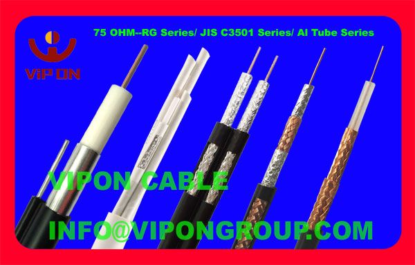 75 Ohm Coaxial Cable, miniRG59, RG6, RG7, RG11, 1.5C-2V, 2.5C-2V, 3C-2V, 5C-2V