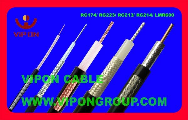 50Ohm Coaxial Cable, RG174, RG58, RG213, RG214, RG223, RG8, 3D-2V, LMR400