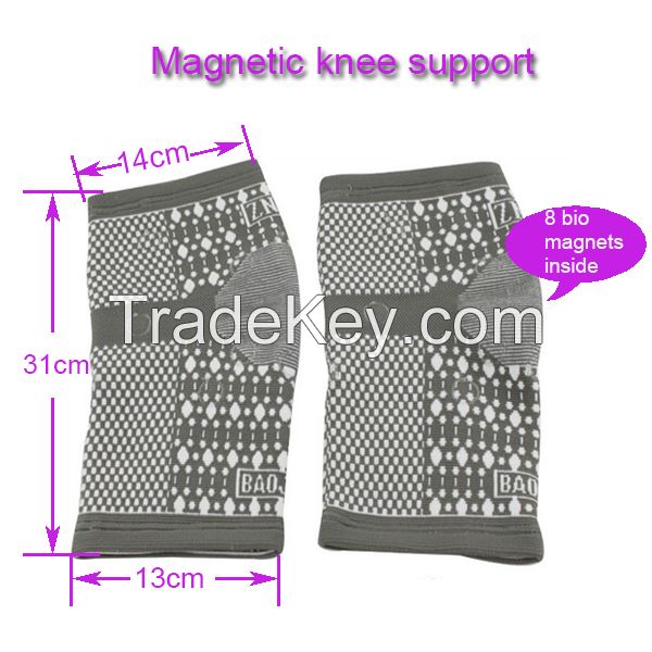 Magnetic fiber elastic knee support