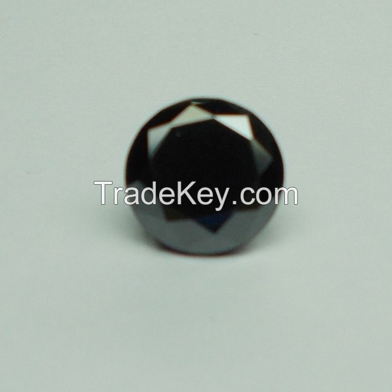 black moissanite round cut, 26.70 carat, 1 pcs of moissanite 