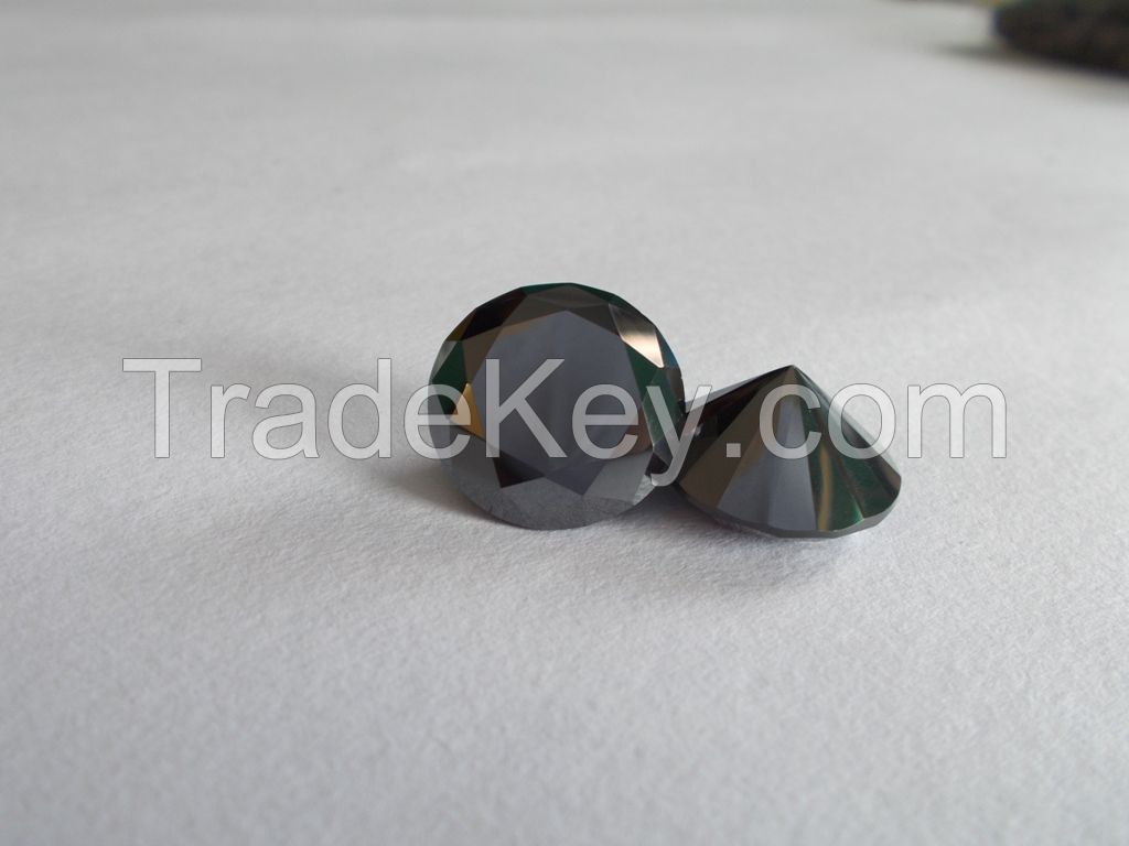 black moissanite round cut, 49.10 carat, 2 pcs of moissanite 