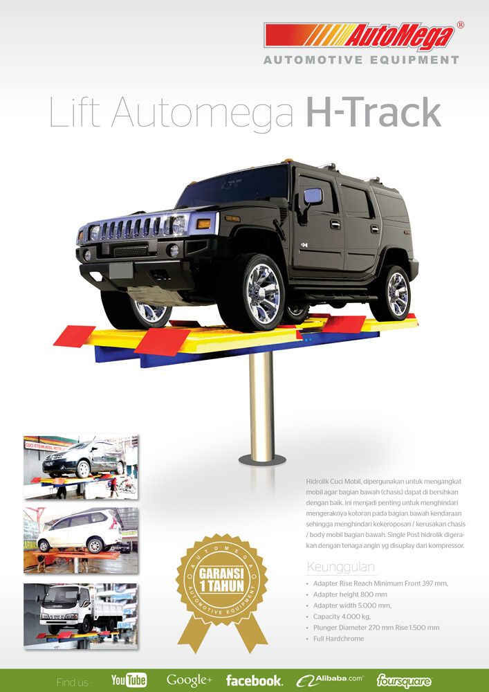 Hidrolik Lift Cuci Mobil H-TRACK