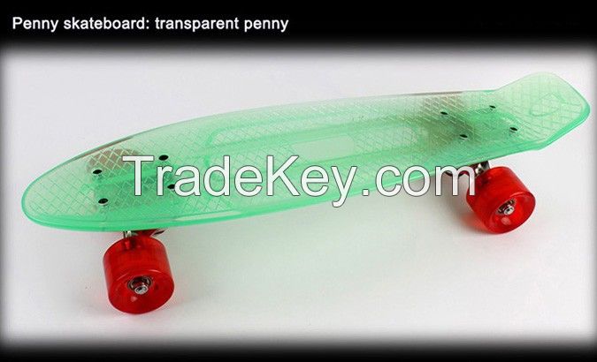 2015 New Design 22inch Transparent Penny Skateboard from China