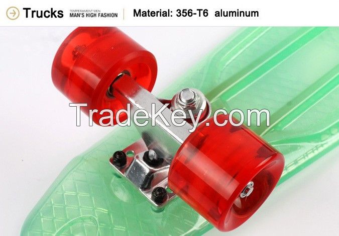 2015 New Design 22inch Transparent Penny Skateboard from China