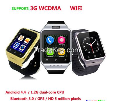 2015 Hot Sale 3G WCDMA Smart Watch Phone 1.5'' TFT Capacitive screen 240 x 240 pixels 5.0MP camera with android 4.4 OS Factory Supply