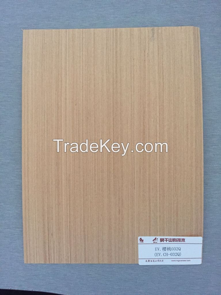 reconstituted artificial wood veneer cherry-032Q door veneer fleece /paper backed with FSC certificate
