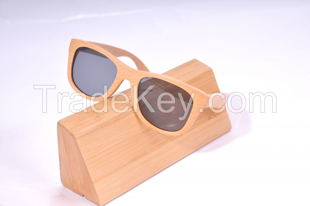 Fashion Summer men wooden bammboo sunglasses eyeglass Polarized